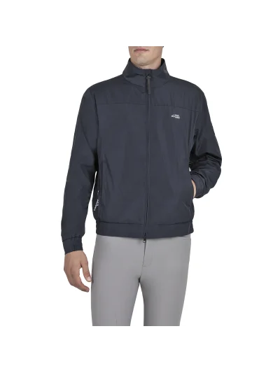 Chaqueta muy fina de cortavientos azul marino con el logo en la parte superior para mujer Chatson - Equiline - imagen 2