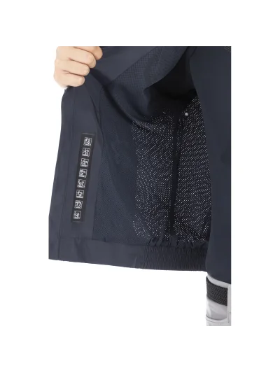 Chaqueta muy fina de cortavientos azul marino con el logo en la parte superior para mujer Chatson - Equiline - imagen 3