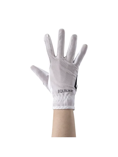 Gants d'équitation blanc respirants pour verano - Equiline - imagen 3