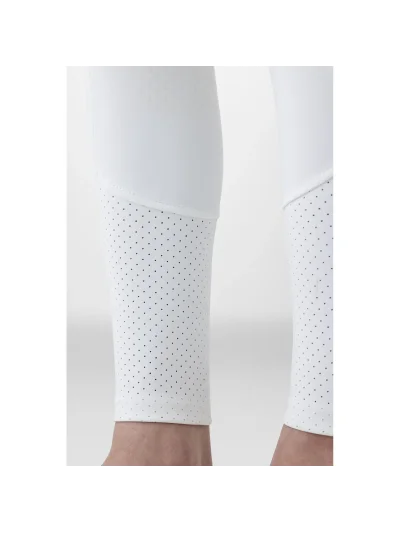 Mallas blancas full grip con bolsillo para el movil junior Gingef - Equiline - imagen 3