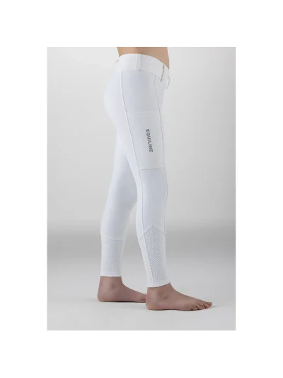 Mallas blancas full grip con bolsillo para el movil junior Gingef - Equiline - imagen 4