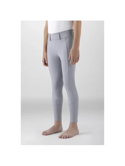 Mallas gris lila (lilac grey) full grip con bolsillo para el movil junior Gingef - Equiline