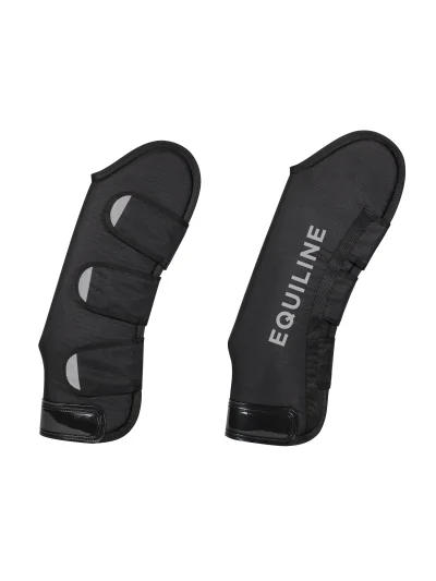 Pack de 4 protectores de viaje negros para caballo Rex - Equiline - imagen 2