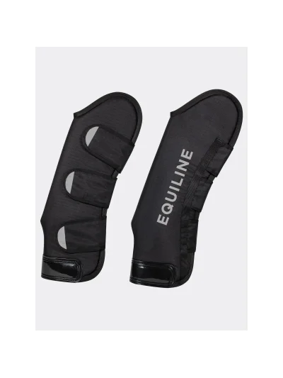 Pack de 4 protectores de viaje negros para caballo Rex - Equiline - imagen 3