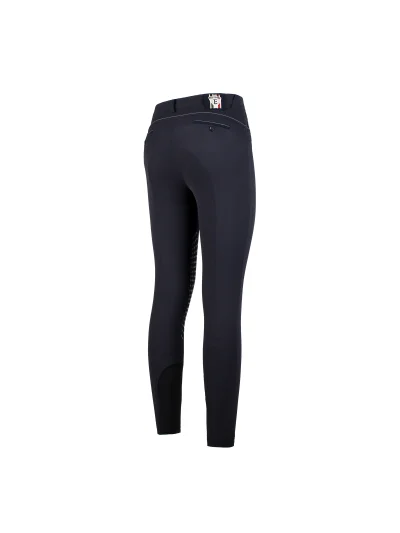 Pantalons bleu marine avec poches de daim et logos tricolore (grip aux genoux) pour garçon Ferdy - Equiline - imagen 3