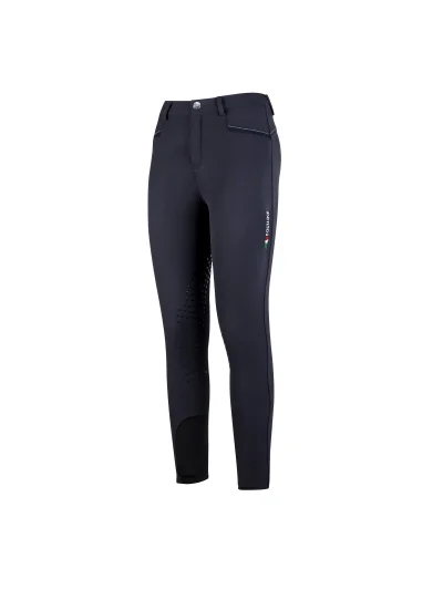 Pantalons bleu marine avec poches de daim et logos tricolore (grip aux genoux) pour garçon Ferdy - Equiline