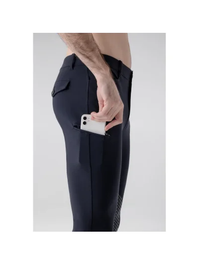 Pantalones azul marino (grip rodilla) para hombre Edek - Equiline - imagen 2