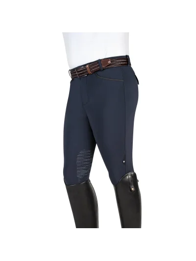 Pantalones de invierno azul marino (grip rodilla) para hombre Faber - Equiline - imagen 2
