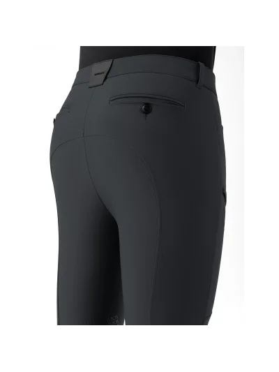 Pantalones negros (grip rodilla) con bolsillo lateral con cremallera para hombre Enkask - Equiline - imagen 3