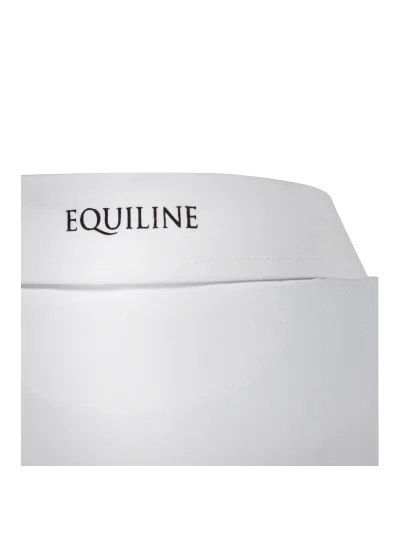 Polo de piqué de competición de manga corta blanco para hombre Cotan - Equiline - imagen 3