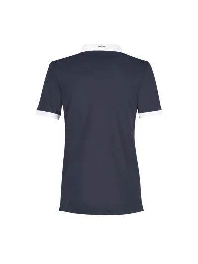 Polo de competición Color azul marino con banda frontal gris para hombre Niagara - Equiline - imagen 3
