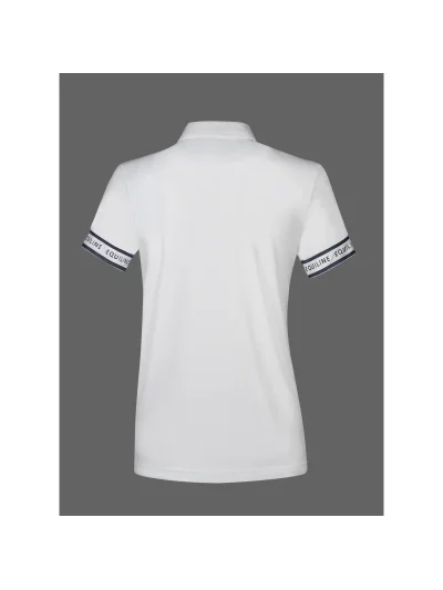 Polo de competición de manga corta blanco para hombre Pirite - Equiline - imagen 3