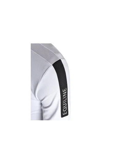Polo de competición de manga larga blanco hombre - Equiline - imagen 2