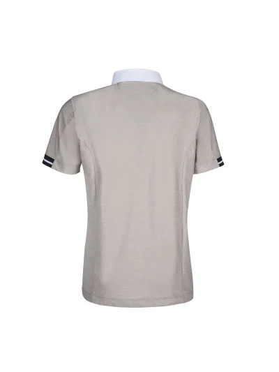 Polo de competición para hombre manga corta Vick Color Beige - Equiline - imagen 2