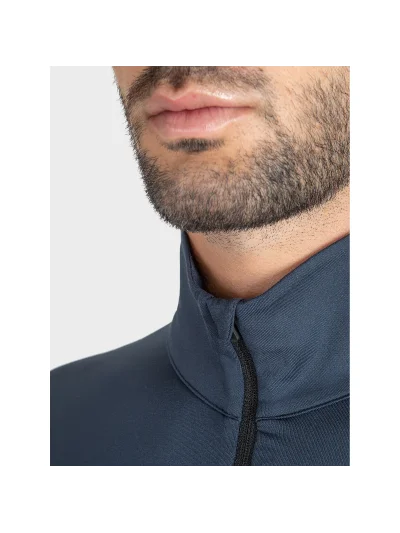 Polo de entrenamiento azul marino de manga larga para hombre - Equiline - imagen 3