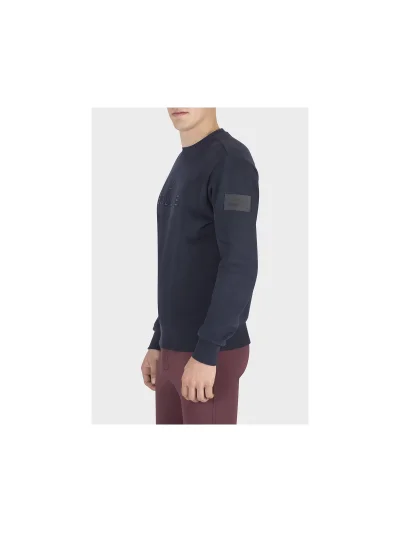Sweat bleu marine à col rond pour homme Caricoc - Equiline - imagen 3