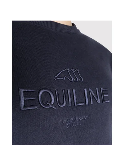Sweat bleu marine à col rond pour homme Caricoc - Equiline - imagen 4