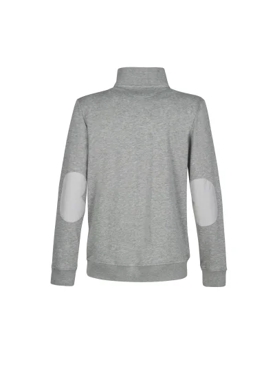 Sweat gris clair zippé avec coudières pour homme Fair - Equiline - imagen 3