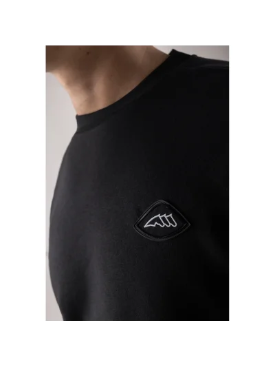 Sweat noire à col rond avec el logo de letras blanches au dos pour homme Cirok - Equiline - imagen 4