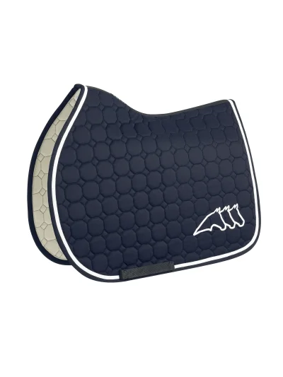 Sudadero de doma azul marino con bordado blanco para caballo (full) Octagon - Equiline - imagen 2
