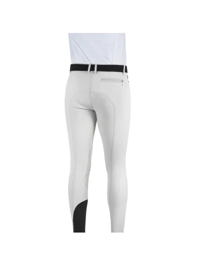 Pantalones de competición blancos (grip rodilla) para hombre - Equiline - imagen 3