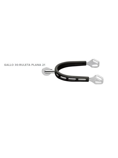 Sprenger Ultrafit Extra Grip Unisex Round Toe Spurs, 30mm, and Flat Roulette, 21mm - Sprenger