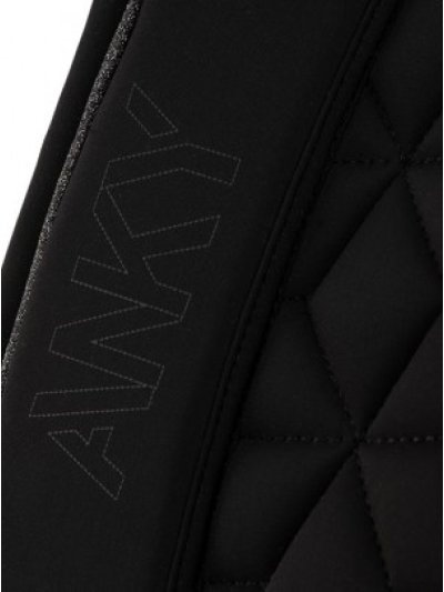 Dressage Saddle Pad Black with Subtle Silver Shimmer Piping for Horse - Anky - imagen 3