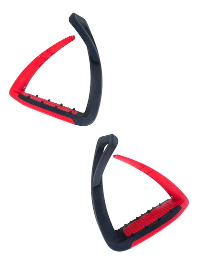 Étriers junior rouges et noirs - Soft'up lite - Freejump