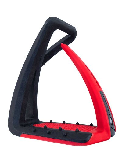 Étriers junior rouges et noirs - Soft'up lite - Freejump - imagen 2