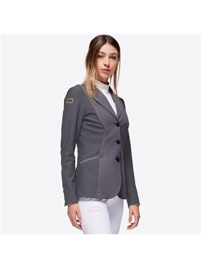 Veste de compétition grise en tissu technique pour femme - RG