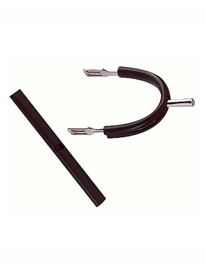 Pack de 2 embouts caoutchouc noir pour éperons