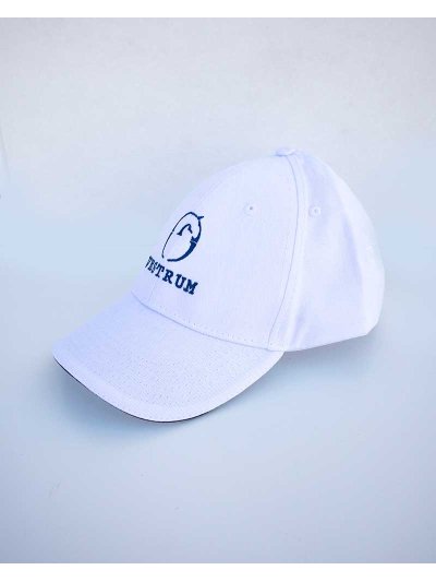 Casquette blanc avec logo brodé en bleu marine - Vestrum - imagen 4