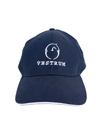 Casquette bleu marine avec logo brodé en blanc - Vestrum