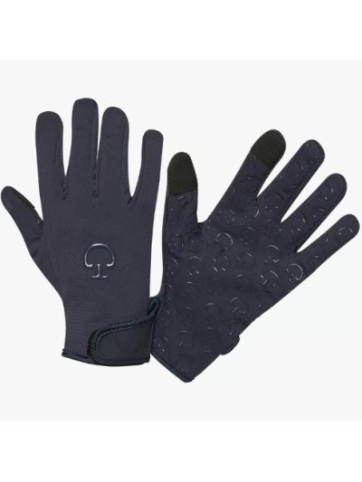 Guantes técnicos con grip azul marino de invierno para montar a caballo - Cavalleria Toscana