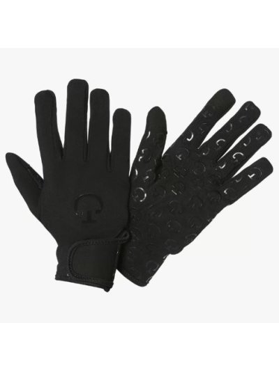 Guantes técnicos con grip negros de invierno para montar a caballo - Cavalleria Toscana
