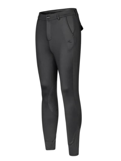 Pantalones de invierno negros con bolsillos y grip rodillas para hombre-KLKolton-Kingsland