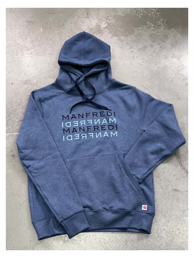 Sudadera con capucha azul claro para hombre - Manfredi