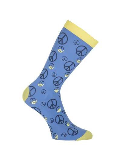 Technical blue socks with peace symbols – Pele model - Imperial Riding - imagen 2
