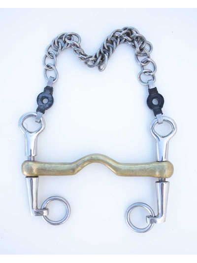 Bocado de polos cortos móviles para caballo - Jump'In