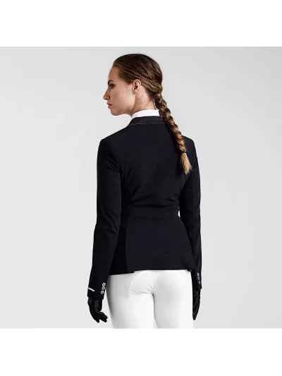 Veste de compétition noire avec col Alcantara et strass pour femme - Elvira - Kingsland Classic Master - imagen 2