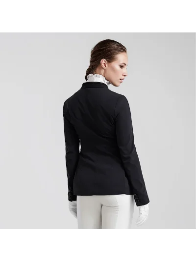 Veste de compétition noire avec col de daim et brillants pour femme - Fairen - Kingsland Classic Master - imagen 2