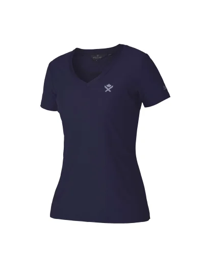 T-shirt technique d'entraînement à manches courtes bleu foncé pour femme - Brentina - Kingsland Dressage - imagen 2