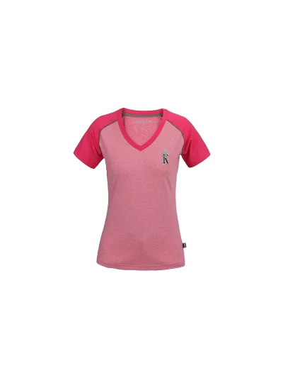 T-shirt d'entraînement à manches courtes avec col de pic rose pour femme Monterosso - Kingsland - imagen 2