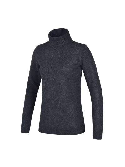 Pull fin en maille gris foncé à col haut pour femme - KLsuzie - Kingsland Dressage - imagen 2