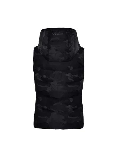 Gilet matelassé militar gris et noir avec capuche pour femme KLmirabel - Kingsland - imagen 3