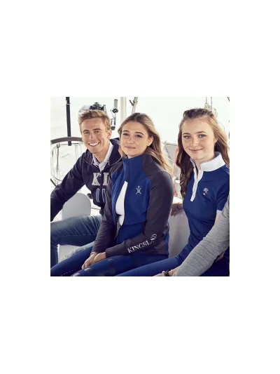 Veste imperméable bleu et noire à col haut e interior polaire pour femme modèle Ocilla - Kingsland - imagen 2