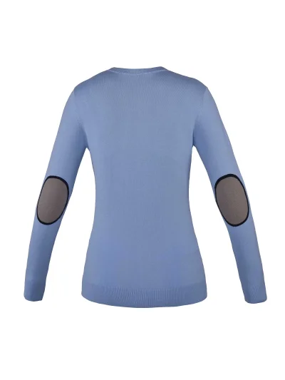 Pull fin en maille avec col de pic bleu clair pour femme Denia - Kingsland - imagen 3