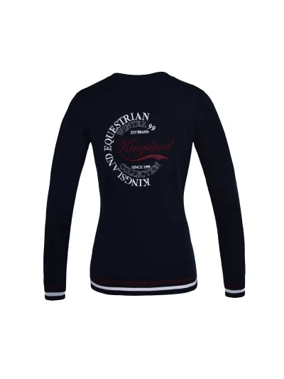 Pull en maille fin bleu marine avec col de pic pour femme Sudbury - Kingsland - imagen 2