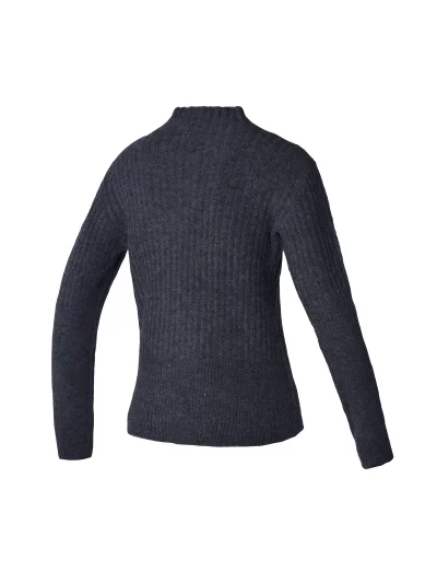 Pull en laine gris foncé avec textura de pics pour femme - Frias - Kingsland Dressage - imagen 2