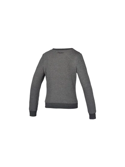 Pull gris avec bandes argentées brillants aux épaules pour femme - Nome - Kingsland Dressage - imagen 2